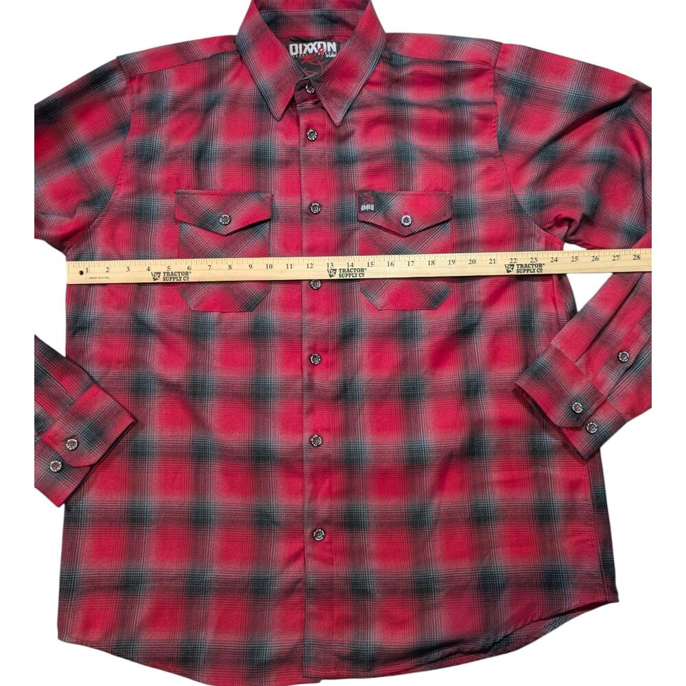 Dixxon Flannel Co. Sick Of It All Plaid Shirt Men’s XL Red Black Long Sleeve - Picture 8 of 9